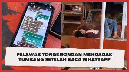 Terbiasa Riang, Pelawak Tongkrongan Mendadak Tumbang Setelah Baca WhatsApp, Videonya Viral