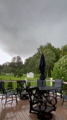 Man and Dog Make it to Safety Moments Before Devastating Tornado Hits
