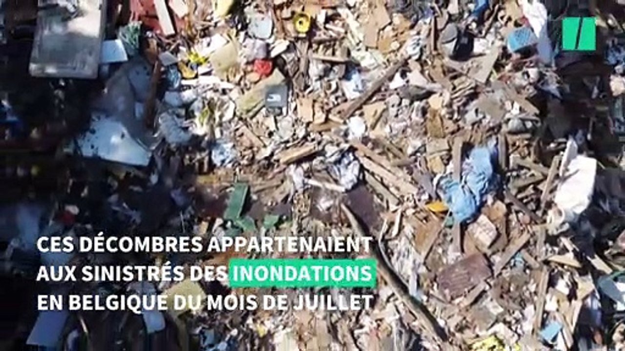 En Belgique, 90.000 tonnes de déchets des inondations entassés sur une autoroute