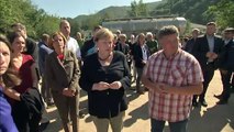 Merkel visita las zonas afectadas por las inundaciones en Alemania
