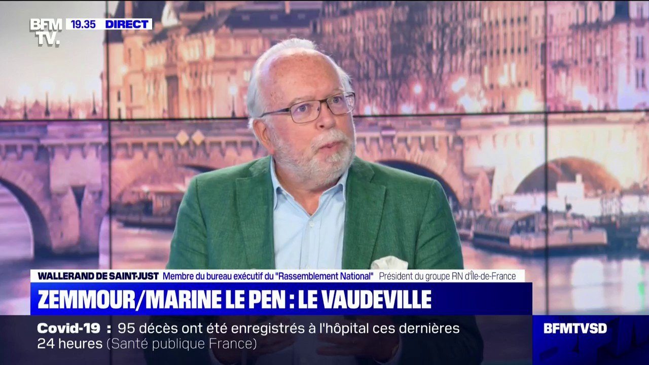 Wallerand de Saint-Just: "Il n'y a pas d'intérêt du tout pour la campagne présidentielle, (...) ou pour Marine Le Pen de faire un débat à l'heure actuelle avec Éric Zemmour"