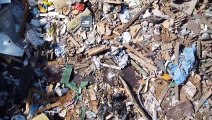 Belçika: Selden sonra toplanan moloz ve çöp yığını karayolunu kapladı