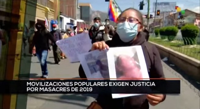 teleSUR Noticias 17:30 03-09: Pueblo boliviano exige justicia para víctimas de masacres
