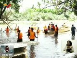 Autoridades se despliegan para atender a familias afectadas por el desbordamiento del Río Neverí