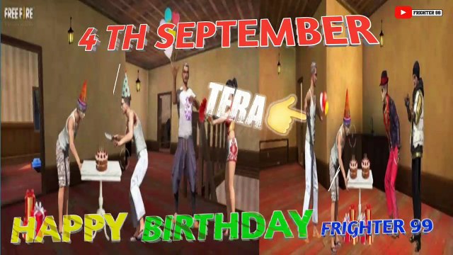 Happy birthday frighter99 in free fire || Birthday special celebration in freefire || Free Fire Montage ||Free Fire WhatsApp Status ||Total gaming