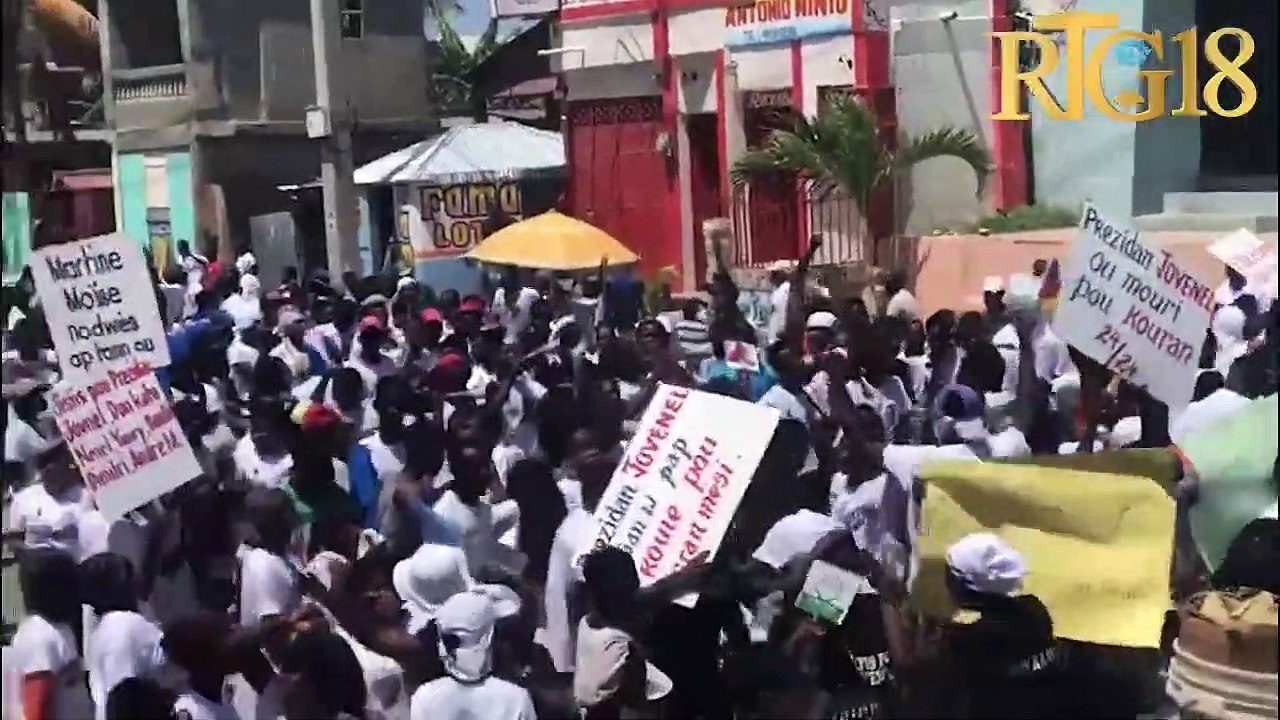 Manifestasyon nan Pòdepè pou mande jistis pou Prezidan Jovenel Moïse
