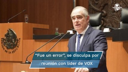 Se disculpa coordinador del PAN en el Senado por reunión con líder de VOX
