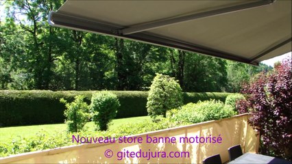 Nouveau Store banne motorisé - Gîte n°829 du Haut-Jura classé 3 étoiles - www.gitedujura.com