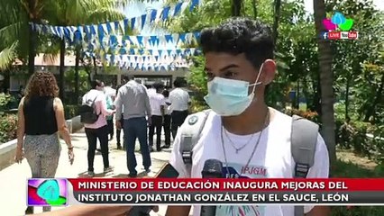 Ministerio de Educación inauguró mejoras en el Instituto Jonathan González de El Sauce, León