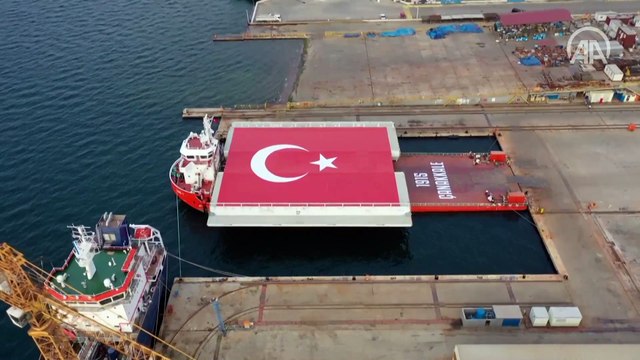 1915 Çanakkale Köprüsü'nün son tabliyesi şantiye alanına getirildi