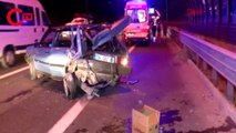 Ümraniye TEM'de kaza: Kazazedelerin yakınları alkollü sürücüyü darbetti