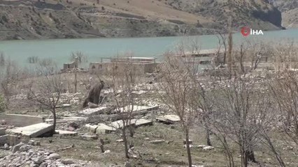 Baraj suları çekildi 'tarih' ortaya çıktı