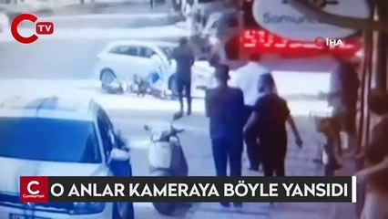 Bisikletli gençlerin kazası kamerada; 2 yaralı