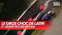 Le gros choc de Latifi dans le mur - GP des Pays-Bas