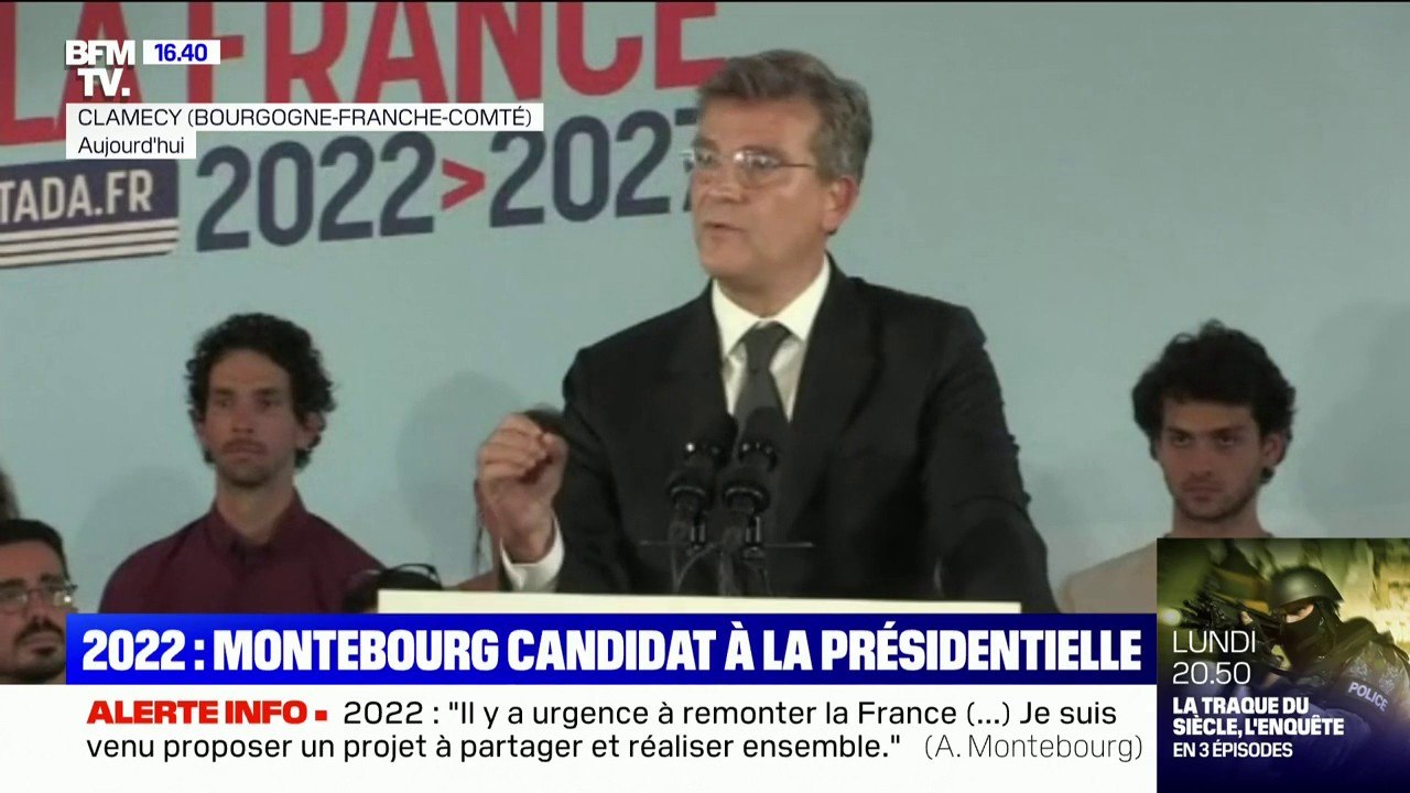 Arnaud Montebourg, ancien ministre socialiste de l'Économie, annonce sa candidature à la présidentielle de 2022