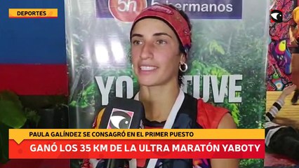 Paula Galindez ganó los 35 km de la Ultra Maratón Yaboti