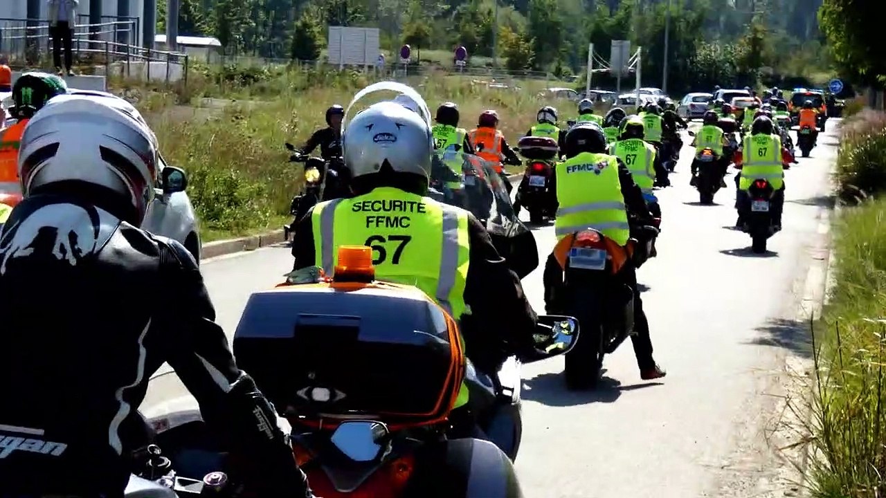 Brumath Rassemblement Motos avec la FFMC le départ