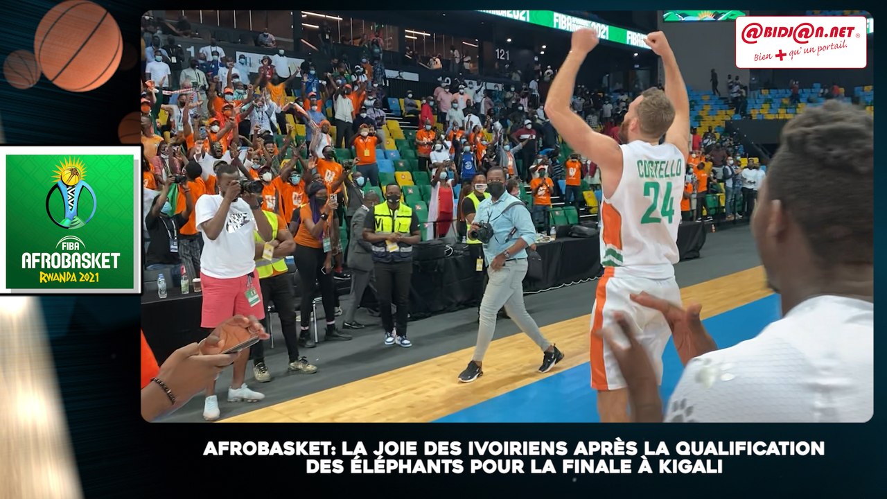 AFROBASKET: La joie des Ivoiriens après la qualification des Éléphants pour la finale à Kigali