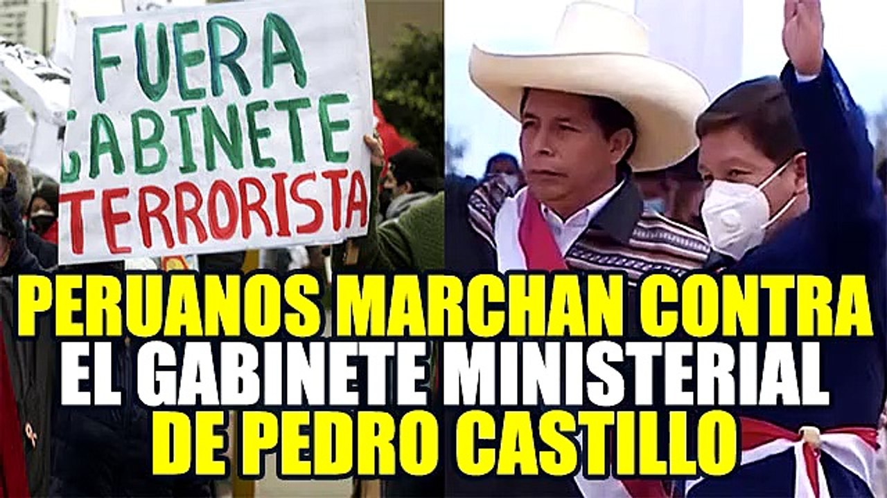 REALIZAN GRAN MARCH4 FRENTE A LA CASA DE PEDRO CASTILLO EN CONTRA DEL GABINETE MINISTERIAL
