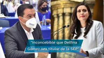 Exigen PAN y PRI renuncia e inhabilitación a Delfina Gómez tras multa del INE por moches en Texcoco