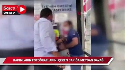 Kadınların fotoğraflarını çekerken yakalandı