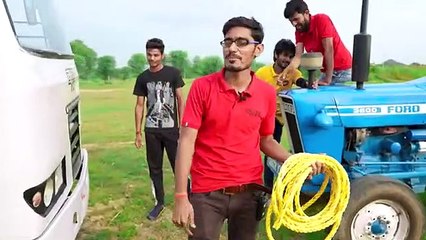 Bus VS Tractor Power Test ट्रैक्टर और बस में से कौन जीतेगा || Crazy XYZ ||__360P