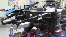 Collision Repair Corvette C8 on Celette Frame Machine & Universal Fixture System Cameleon I-CAR