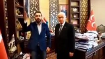 Devlet Bahçeli'nin yanında taklidini yaptı! İşte çok konuşulan videonun arka planı