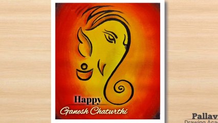 Easy Ganesh Chaturthi special painting with poster color step by step@Pallavi Drawing Academy