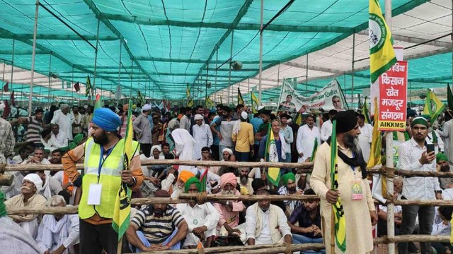 Huge crowd in Kisan Mahapanchayat against the farm laws