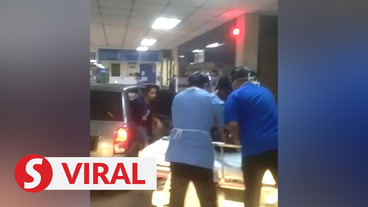 Man drives car into hospital building after father suffers heart attack