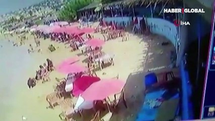 Lübnan'da plajda tüp patladı: 7 yaralı