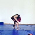 Little Girl Shows Amazing Flexibility While Performing Pushup In Complicated Contortion Position