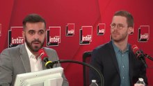 Ismaël Emelien et David Amiel au micro d'Alexandra Bensaïd
