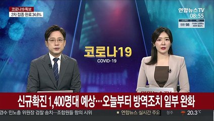 신규확진 1,400명대 예상…오늘부터 방역조치 일부 완화