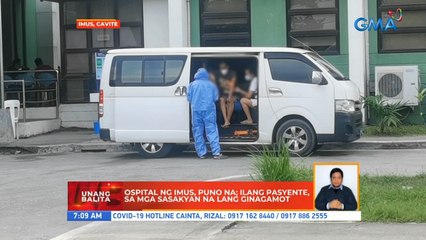 Ospital ng Imus, puno na; ilang pasyente, sa mga sasakyan na lang ginagamot | UB