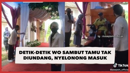 Detik-detik WO Sambut Tamu Tak Diundang, Nyelonong Masuk Naik Motor Pengangkut Sampah