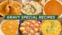 Gravy Special Recipes | Indian Best Curry Recipes | Dahi Chicken | Kaju Curry | Gravy Kala Chana