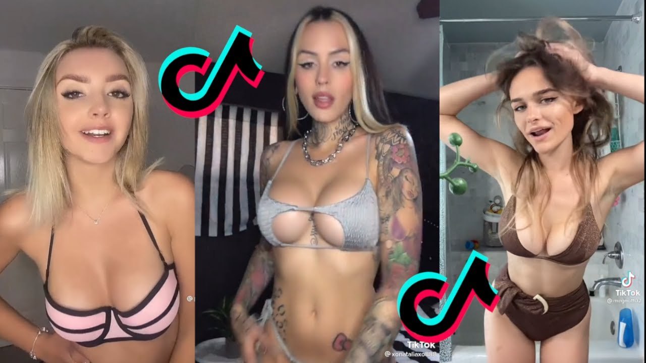 Big Bouncing boobs with no bra (•)(•),2024 New big bank tiktok