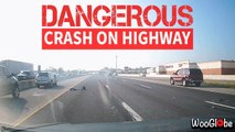 'Violent Car Crash in Indianapolis Caught on Dashcam '