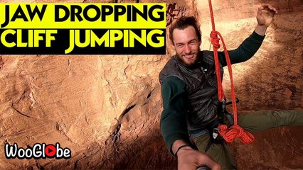 ''On Top of the World!' Man Slacklining Across a Ridge in Utah'
