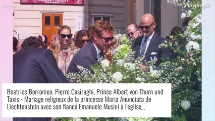 Pierre Casiraghi et Beatrice Borromeo : Couple élégant au mariage de Maria Anunciata de Liechtenstein