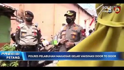 Polres Pelabuhan Makassar Gelar Vaksinasi Door to Door