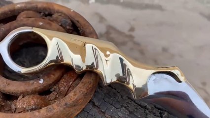 Forging a Rusted Bearing into a  Sharp Karambit Razor