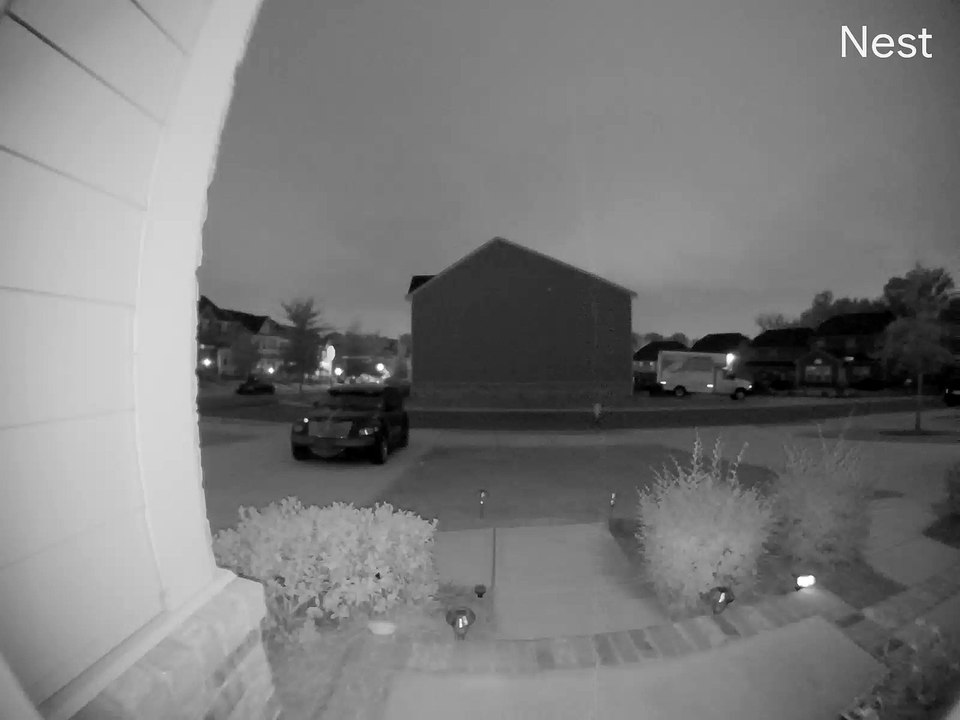 Powerfully Bright Lightning Bolt Strikes House