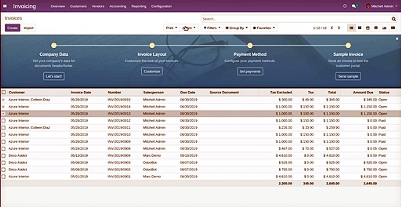 How to make Single Payment for Multiple Invoices Together | Odoo