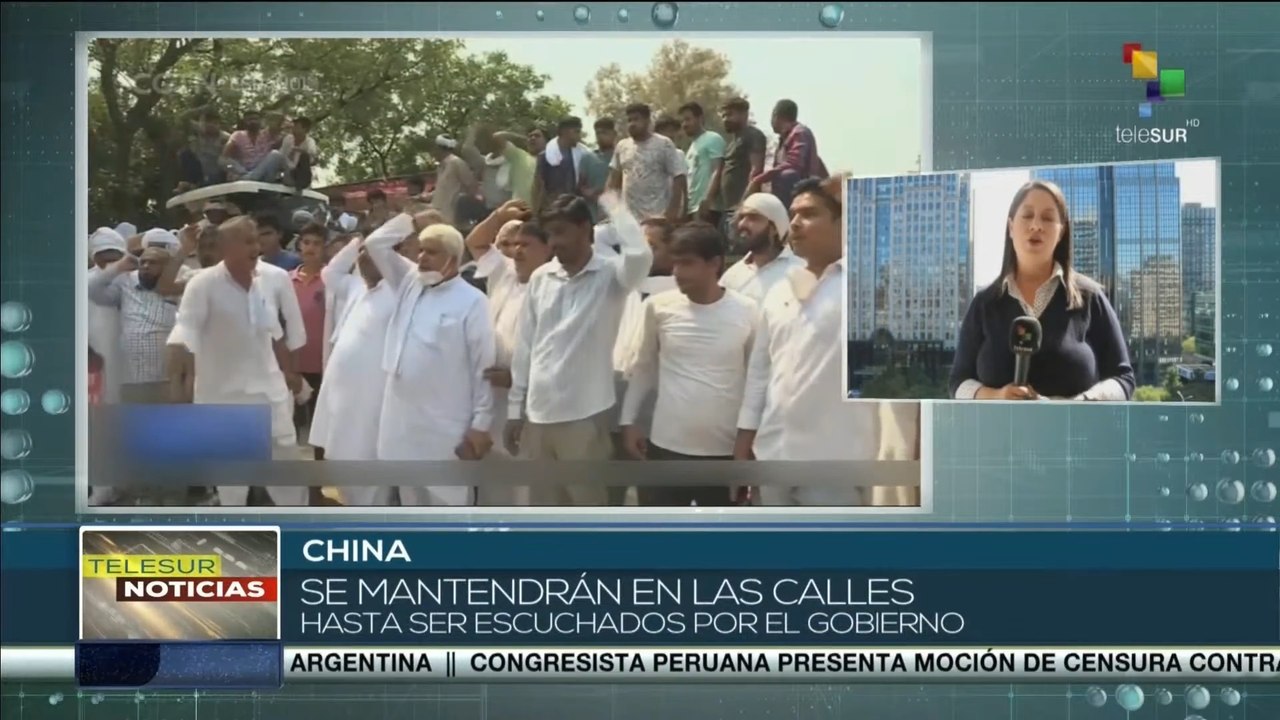 Campesinos en la India exigen derogar leyes sobre actividades agrícolas