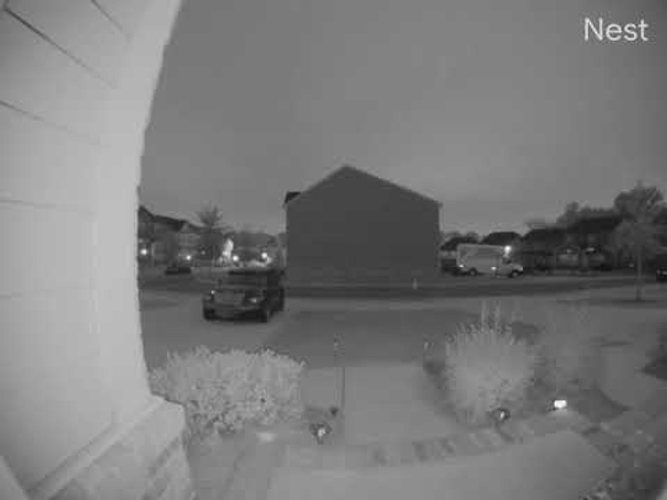 Powerfully Bright Lightning Bolt Strikes House