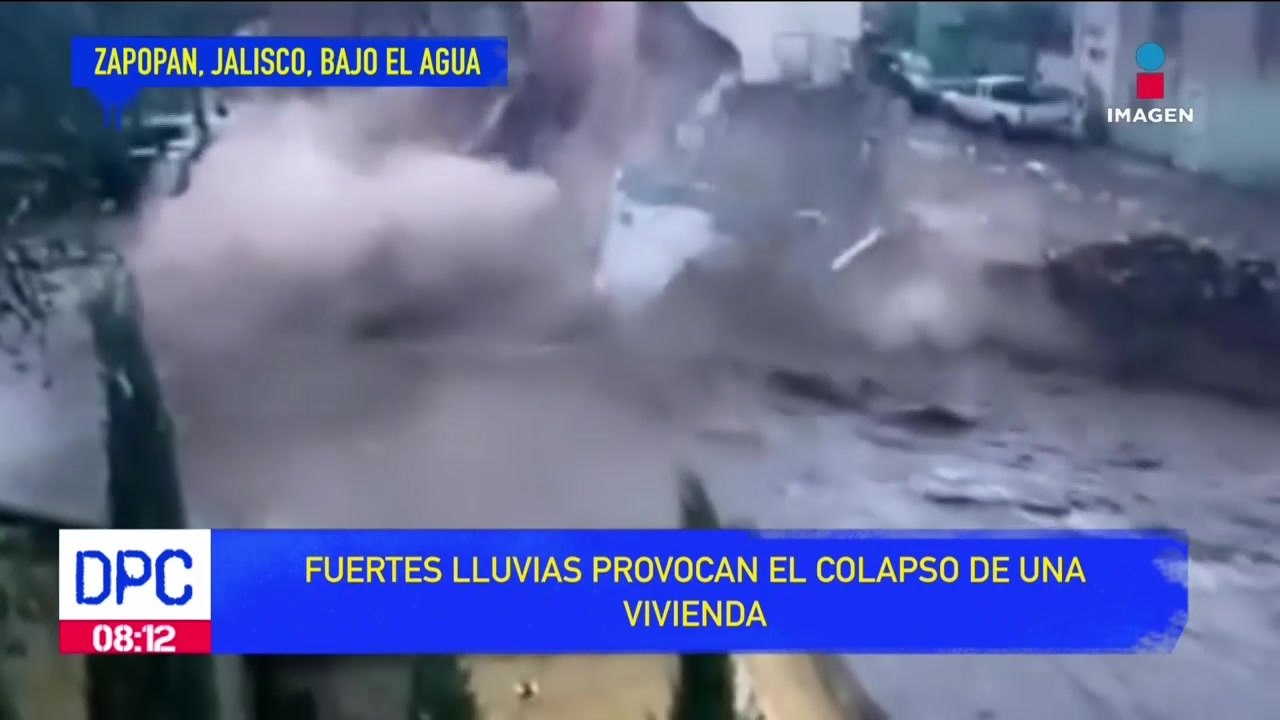 Fuertes lluvias provocaron el colapso de una vivienda en Zapopan, Jalisco