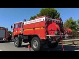 A55 : un véhicule en feu à Châteauneuf-les-Martigues en direction de Fos